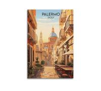 JJUPUV Poster vintage de Palerme Sicile - Impression sur toile - Décoration d'intérieur - 40 x 60 cm