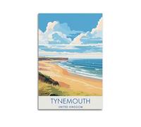 JJUPUV Tynemouth United Kingdom Affiche de voyage vintage Impression sur toile Œuvres d'art esthétique 60 x 90 cm