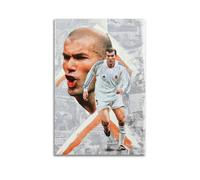 JJUPUV Zinedine Impression sur toile Motif athlètes célèbres de Zidane 20 x 30 cm