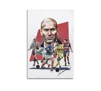 JJUPUV Zinedine Impression sur toile Motif étoile sportive Zidane 20 x 30 cm