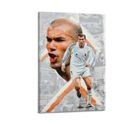 JJUPUV Zinedine Poster artistique artistique sur toile représentant des athlètes célèbres de Zidane - Décoration murale moderne pour chambre à coucher - 60 x 90 cm