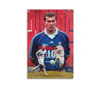 JJUPUV Zinedine Zidane Impression sur toile et décoration murale moderne pour chambre à coucher 40 x 60 cm