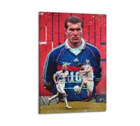 JJUPUV Zinedine Zidane Poster d'œuvres d'art imprimé sur toile Décoration d'intérieur 20 x 30 cm