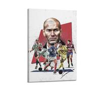 JJUPUV Zinedine Zidane Sports Star Poster Art Peinture sur toile Décoration murale Photo Décoration d'intérieur moderne 40 x 60 cm