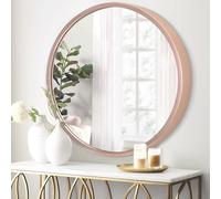 JJUUYOU Miroir Mural Circulaire Rond pour Salle de Bain, Miroir décoratif pour Mur en métal, Miroir de Maquillage Violet pour Salon, Chambre à Coucher, dortoir