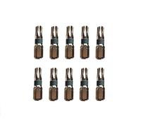 jjw-germany Lot de 10 embouts Torx T 30 x 25 mm professionnelle en acier spécial résistant aux chocs, nickelé