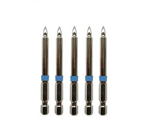 Jjw-germany Lot de 5 embouts cruciformes professionnels Phillips PH 0 x 75 mm en acier spécial résistant aux chocs nickelé