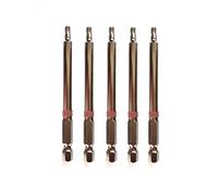 Jjw-germany Lot de 5 embouts Torx TR 20 avec trou 90 mm en acier spécial résistant aux chocs nickelé