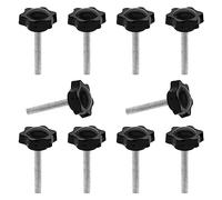 JJWNMLL 10 pièces M8*50mm vis à tête plastique hexagonale étoile, vis à poignée étoile, filetage de remplacement étoile main, vis de démarrage manuel, vis de verrouillage mécanique