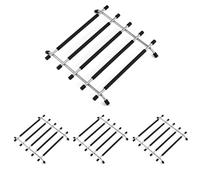 JJWNMLL 4 pièces Dessous de Plat pour Plan de Travail de Cuisine - Noir