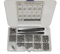 JJWNMLL 600Pcs Kit D'Assortiment de Roulements à Billes 304 Billes en Acier Chromé de PréCision MéTrique 11 Tailles 2-8mm de Nettoyage pour Roue de Motos Vélo Avec 2 Brucelles