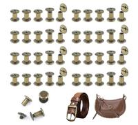 JJWNMLL 85 ensembles de Chicago vis M5*8mm, rivets Chicago vis de fixation,kit de réparation de remplacement de rivets métalliques,collier, bagages,portefeuille,chien plomb,sac à dos,ceinture-bronze