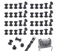 JJWNMLL 85 Ensembles De Chicago Vis M5*8mm, Rivets Chicago Vis De Fixation,Kit De Réparation De Remplacement De Rivets Métalliques,Collier, Bagages,Portefeuille,Chien Plomb,Sac à Dos,Ceinture-Noir Mat