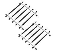 JJWNMLL Dessous de Plat pour Plan de Travail de Cuisine 2 pièces - Noir