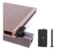 JJWNMLL Lot de 200 clips de fixation pour terrasse en composite - Fixations cachées de 6 mm en plastique pour terrasse, clip de fixation avec vis noires (200 pièces, clips de fixation composites en T