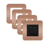 JJWNMLL Lot de 4 plaques de protection pour interrupteur, cadre d'interrupteur, revêtement autocollant pour interrupteur, décoration murale pour interrupteur mural (platine, 8,5 cm)
