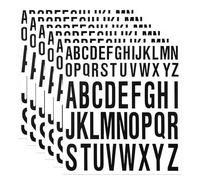 JJWNMLL Lot de 6 lettres majuscules géantes, 2,5 et 5,1 cm, autocollants amovibles en vinyle imperméable (noir + 6 pièces (a))