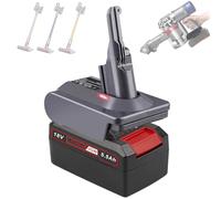JJXNDO Adaptateur de batterie V8 V7 pour batterie au lithium Einhell 18 V, convertie en remplacement de la batterie Dyson, fonctionne avec les aspirateurs Dyson V8/V7 Series Animal Absolute