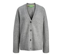 JJXX Cardigan Jxiris Diverse Knit pour Femme, Gris mélangé - Détails : col Vert pâle, S