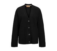 JJXX Cardigan Jxiris Diverse Knit pour Femme, Noir/Détails : col Moonbeam Piping, M