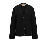 JJXX Cardigan Jxiris Diverse Knit pour Femme, Noir/Détails : col Moonbeam Piping, S