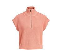JJXX Jack & Jones JXFLORENCE Twist Half Zip Knit Vest Sweater, Corail, M Femme