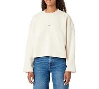 JJXX Jxabbie Ls Wide Every Brush Crew Sn Maillot de Survêtement, Moonbeam/imprimé : Logo Noir, XS Femme