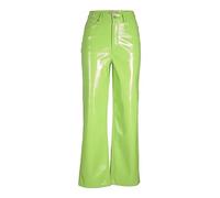 JJXX JXKENYA HW Straight Faux Leat Pants Noos Pantalons, Vert Flash/détails : Brillant, M Femme