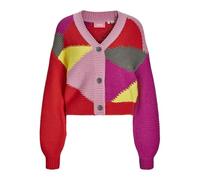 JJXX Jxlottie Cardigan en Tricot, Rouge Fiery-Détails : Bloc, L Femme