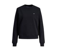 Jack & Jones Jxabbie Ls Rel Every Brush Crew Noos Sweat-Shirt pour Femme, Noir/imprimé : Logo Jjxx Blanc, S