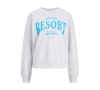 JJXX Sweat-shirt 'JXMERLE' aqua / blanc chiné, Taille XL