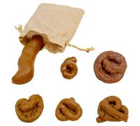 JJYHEHOT Lot de 6 faux cacas drôles et réalistes, jouet en forme de crotte, article de farce, faux jouets pour le poisson d'avril, Halloween, fête amusante