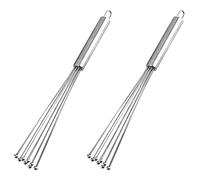 JJZGPP 2 Pièces Fouet Cuisine Inox Professionnel,Mini Fouet Cuisine,pour œufs, Sauces, Mini Fouets Argentés
