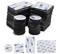 JJZGPP 71pcs Adhesif Double Face Extra Fort Mousse,Adhesif Puissant Ruban Mousse,pour la Maison, Bureau, Carré & Ronde(Noir)