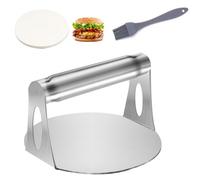 JJZGPP Presse à Hamburger en Acier Inoxydable,Smash Burger Press 14 cm | Presse à Burger Rond,Presse Steak Haché Antiadhésive,Poignée Confortable,Facile à Nettoyer, pour Steak,Pattie,Burger,Barbecue