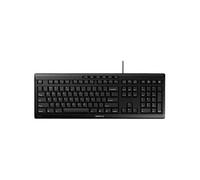 CHERRY Stream Keyboard Wireless, Clavier sans Fil, Disposition Suisse (QWERTZ), Connexion Radio 2,4 GHz, Touches silencieuses, Design Plat, Alimenté par Batterie, Noir