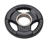 JK FITNESS Diamond, Disque en Fonte Olympique Caoutchouc Tri-Grip Trou Ø50 mm de 1,25 kg Unisexe Adulte, Noir, Unique