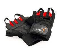 JK FITNESS [Gants de sport avec poignets et poignées antidérapants, gants de musculation demi-doigts pour homme et femme, rembourrés, gel pour haltères et haltères, respirants, avec velcro tailles S M