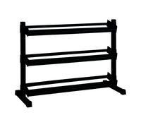 JK Fitness Support d haltères 3 étagères Noir