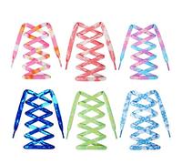 JK Home 12Pcs Lacets Plat 6 Couleurs Remplacement Sangle de Chaussures 120cm pour Tous Chaussures Mode Multicolore #B