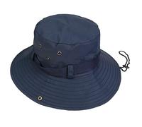 JK Home Chapeau de Randonnée Bob avec Cordon Réglable Large Bord Sport Extérieur Camping Bleu Marine