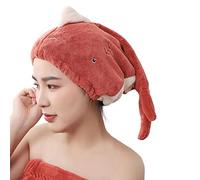 JK Home Cheveux Serviette Wrap Séchage Rapide Animal Imprimé Cheveu Turban Absorbant pour Femme Enfant Bordeau-Femme