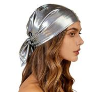 JK Home Écharpe Triangle Métallique Foulard de Tête | Couverture Cravate Punk Style Multi-usage pour Bandeau Bracelet