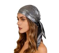 JK Home Écharpe Triangle Métallique Foulard de Tête | Couverture Cravate Punk Style Multi-usage pour Bandeau Bracelet