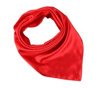 JK Home Faux Soie Écharpe 60x60cm Foulard Carré Couleur Uni Châle Doux Léger Élégant Rouge