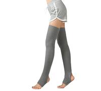 JK Home Guêtres Femme Fille Jambières Longue Tricoté Chaussettes de Yoga Sport Botte pour Danse Ballet Gris