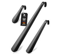 JK Trade® Lot de 3 chausse-pieds en acier inoxydable solide | 15, 29 et 42cm | Chausse-pied court en acier inoxydable, moyen et long | N'abîme pas le dos | Longueur et largeur optimisées | Business