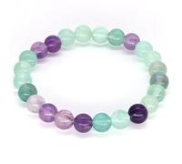 jkahh Bracelets en pierre naturelle en verre de 8 mm pour homme et femme, fluorite, obsidienne dorée, aventurine verte, agate de mousse verte, jaspe vert de la forêt tropicale, 19cm, Pierre, Agate