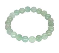 jkahh Bracelets en pierre naturelle en verre de 8 mm pour homme et femme, fluorite, obsidienne dorée, aventurine verte, agate de mousse verte, jaspe vert de la forêt tropicale, 19cm, Pierre, Agate