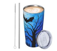 JKASDTRP Gobelet de voyage isotherme en acier inoxydable de 591 ml - Tasse à café de voyage étanche avec couvercle et paille - Tasse à café de voyage « A Magical Night When The Stars Shine » - Cadeau